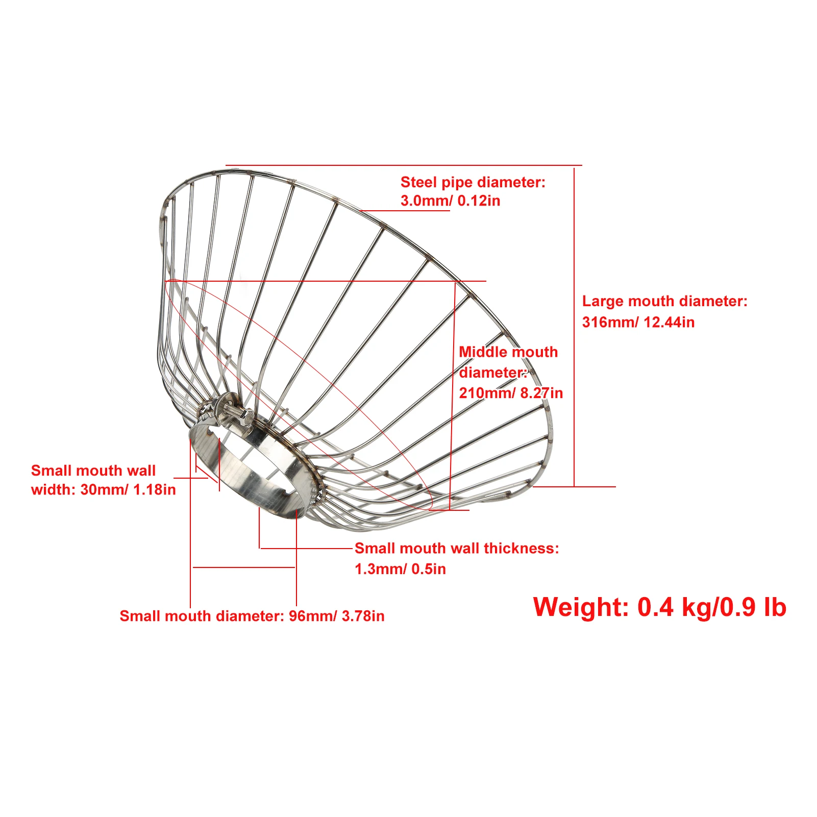 Outboard Propeller Net Cover Antirust Corrosion Resistance Marine Propeller Guard Stainless Steel for 12V DC Towing Motor
