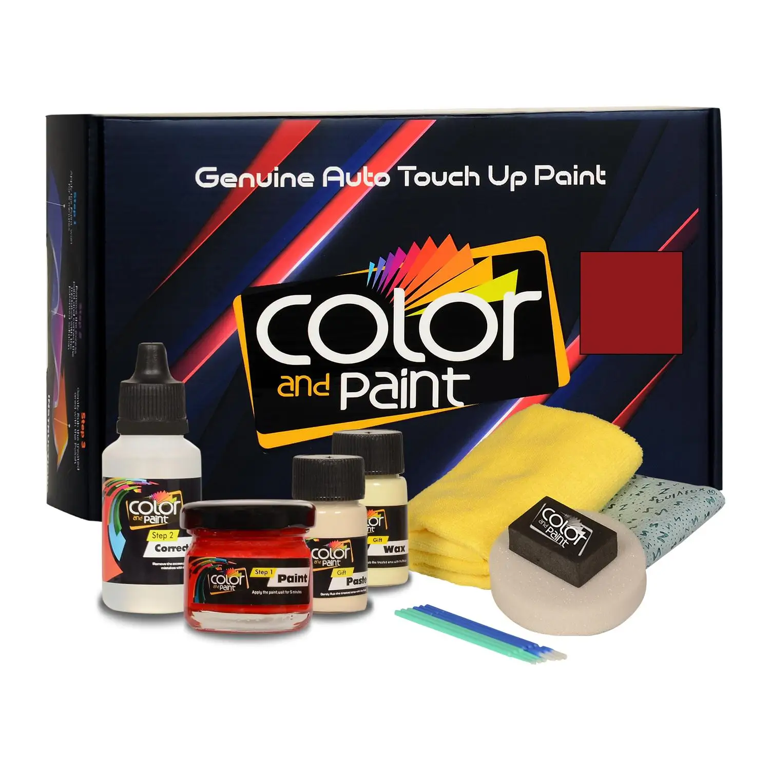

Color and Paint compatible with Mitsubishi Australia Automotive Touch Up Paint - RED METALLIC - GL - Basic Care