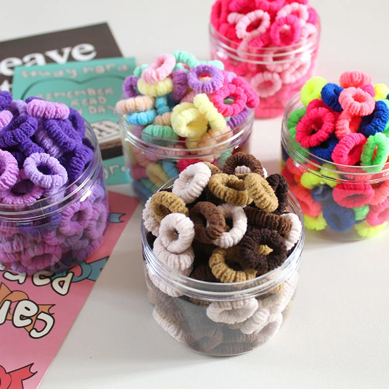 

100pcs/Set Children Mini Elastic Hair Bands Colorful Nylon Ponytail Hair Tie for Girls Fashion Cute Headband Hair Accessories