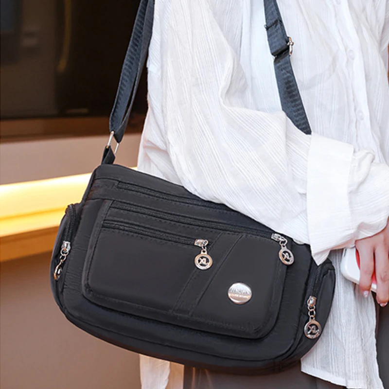 Nylon Crescent Crossbody Sling Bag - Lightweight Travel Bag For Women & Men With Adjustable Strap