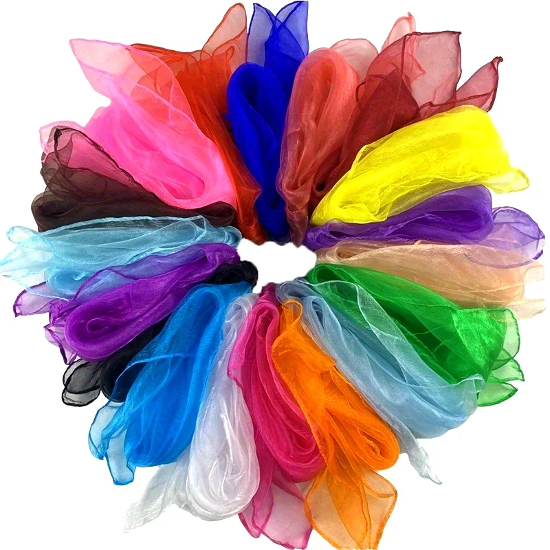 10pcs Vibrant Square Acrobatic Scarves-Perfect For Gymnastics & Performance Props