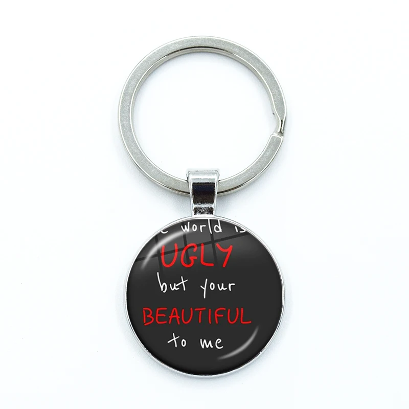 My Chemical Romance Punk Glass Pendant Keychain Souvenir