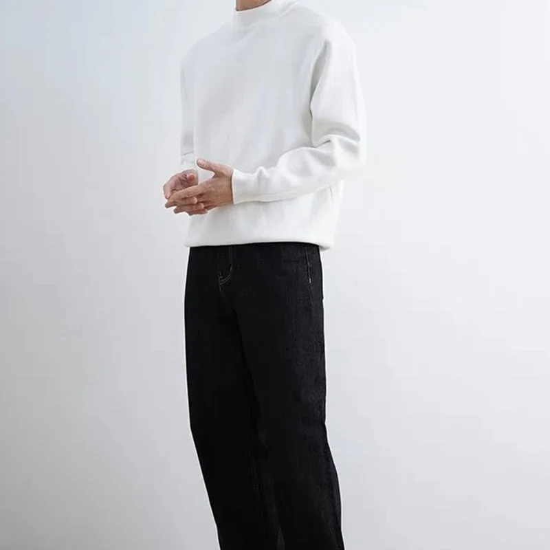 سترة رجالية متماسكة بأكمام طويلة سترة خريف وشتاء ح...