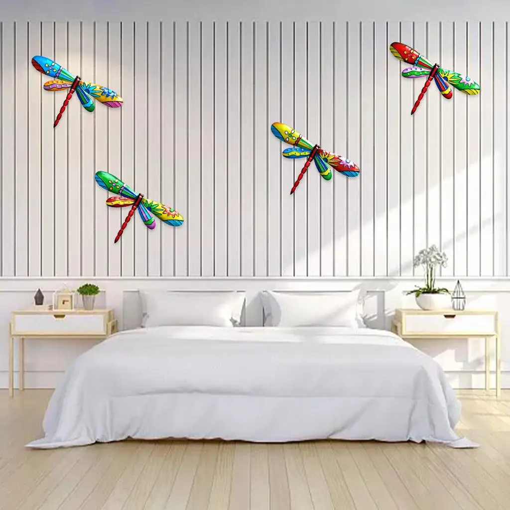 

P4 Dragonfly Wall Decor Colorful wall art for home Hanging Ornament