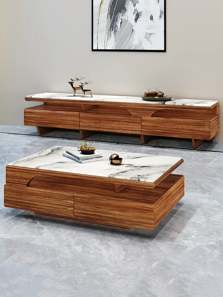 

Новый деревянный мраморный прямоугольный чайный столик в китайском стиле Ugyen