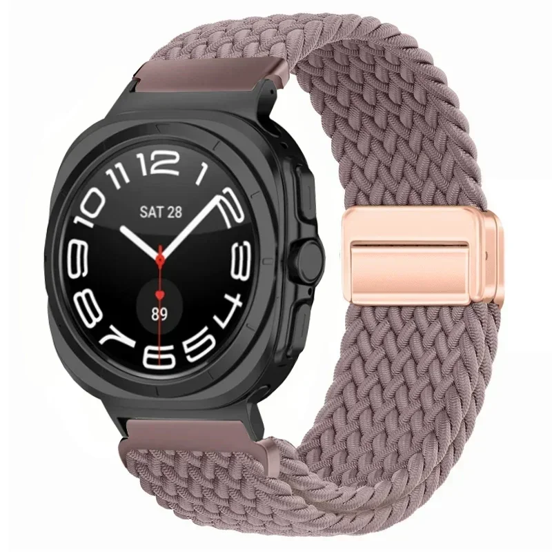 Nylon Braided Loop Strap with Metal Magnetic Clasp