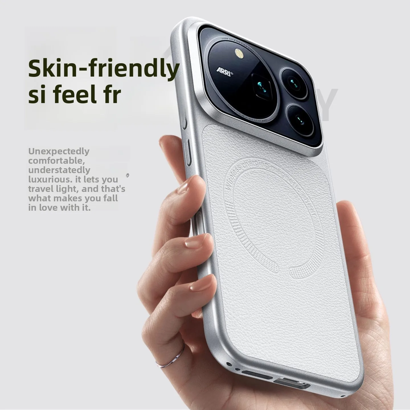 Magnetic Litchi Texture TPU Leather Case - Shockproof and Stylish Cover