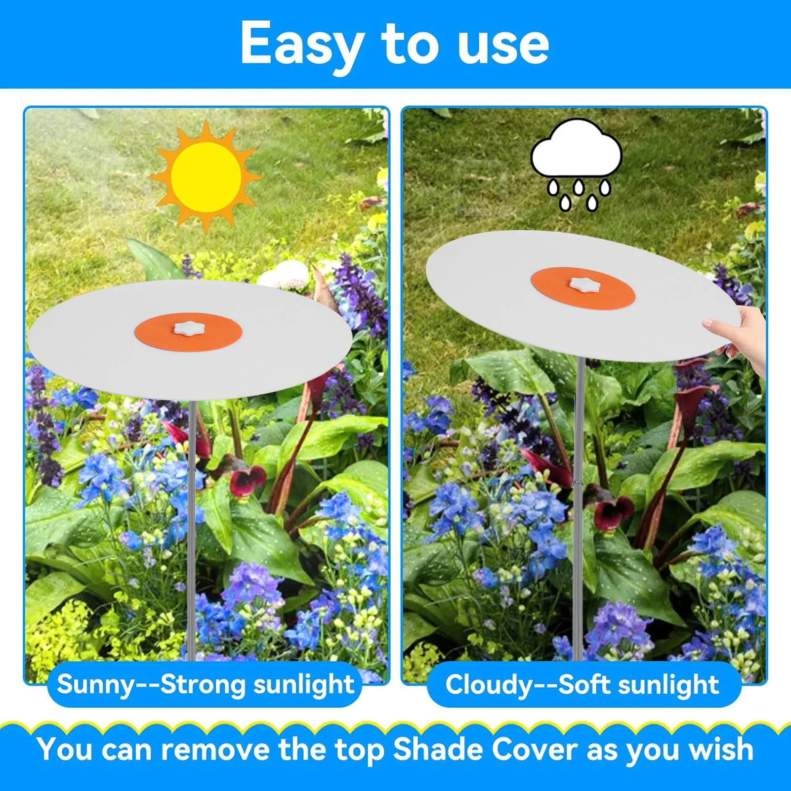 Plant Shade Cover Plant Sun Umbrella Sun Shade Umbrella Plastic Rain Proof Wind Proof Cover Summer Garden