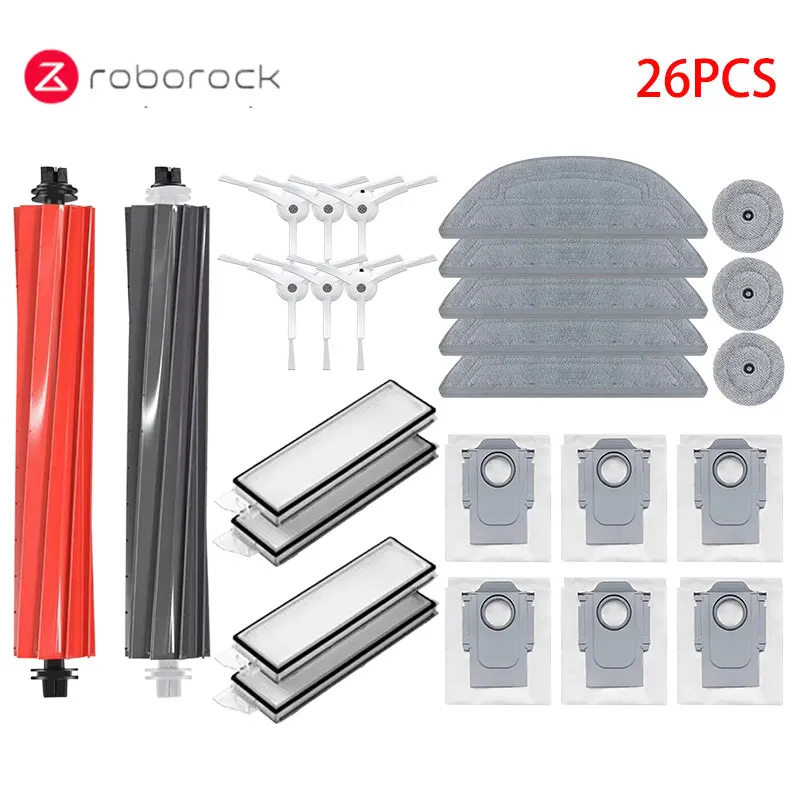 Roborock Premium Vacuum Accessories Kit – Side Brush, HEPA Filter, Mop, Dust Bags & Spare Parts