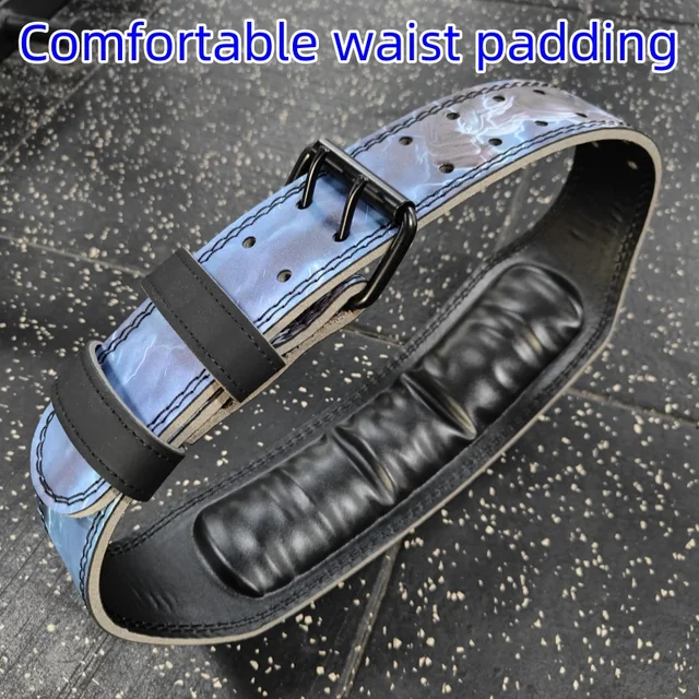 Weightlifting Belt with Zeus Lightning Style, Personalized Gym Fitness Belt with Waist Padding, Fit Powerlifting Squat Deadlift 4