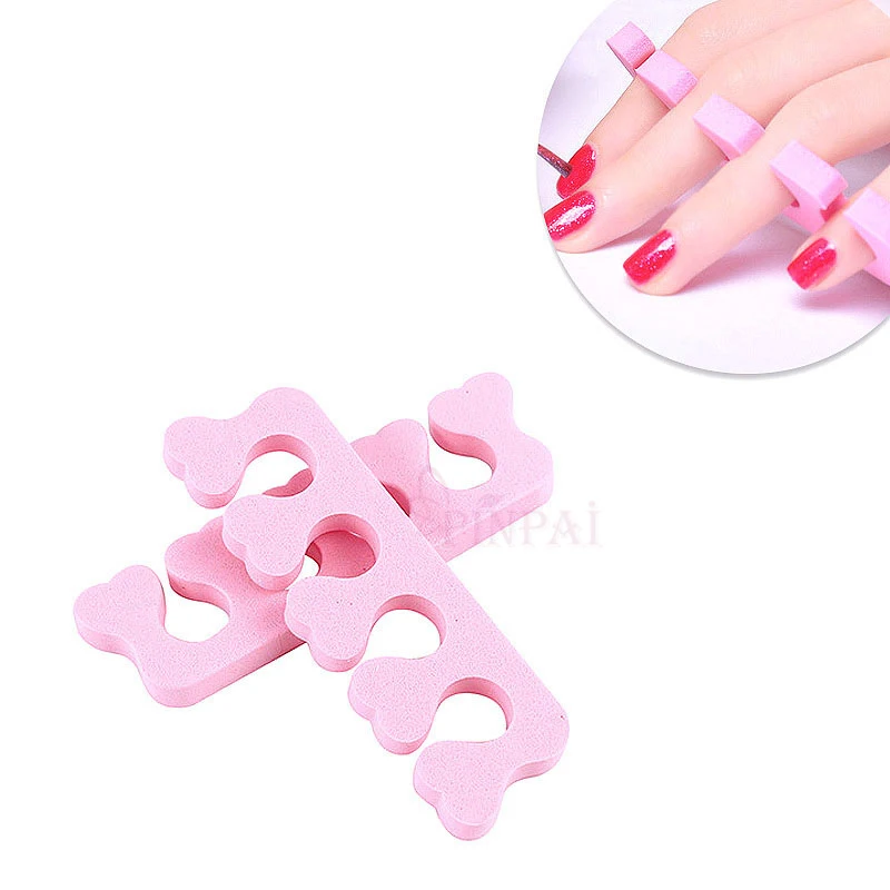 20/50pcs Pack Pink Nail Art Toes Separators Fingers Foots Sponge Soft Gel UV Tools Polish Manicure Pedicure Separators