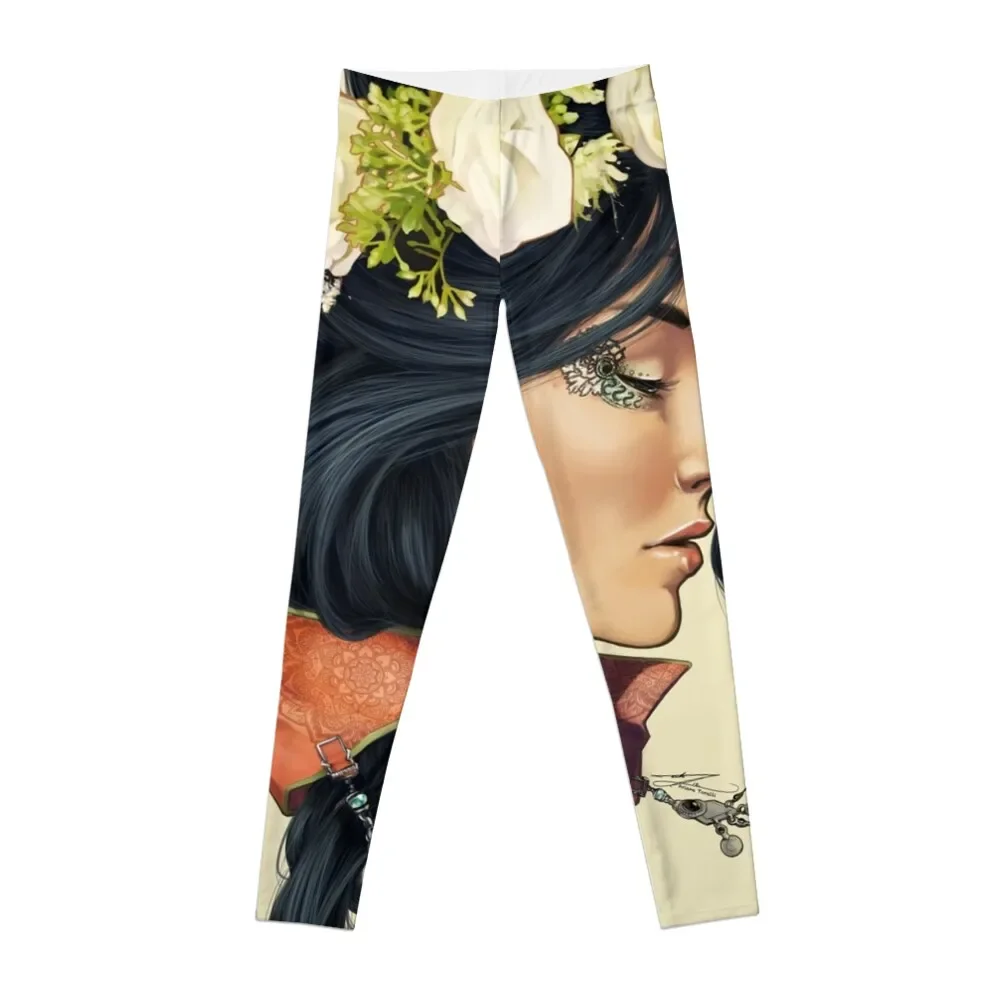 

Bohemian Girl Leggings Golf wear gym's clothing Womens Leggings