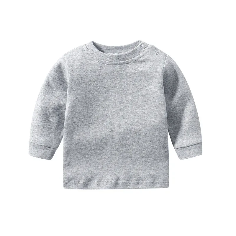 Four Seasons New Baby Long Sleeve T Shirts Infant Boy Cotton Bottoming Shirts Solid Toddler Girls/Boys Soft T Kids Tee kids t shirts
