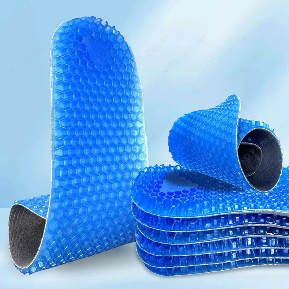1 Pair Silicone Honeycomb Insoles for Shoes Soft Shoe Inserts Sport Anti-slip Template For Man Women Shoe Sole