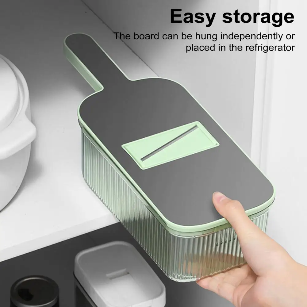 Easy Clean Grater Food Dicer Grater Stainless Steel Multifunctional with 6 Blades Drain Basket Easy to for Efficient