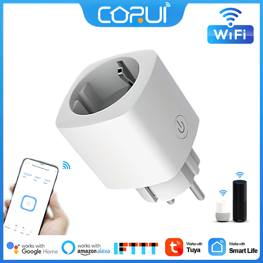

Многофункциональная Двухрежимная розетка с Wi-Fi и мониторингом мощности, Wi-Fi розетка работает с Alexa Home