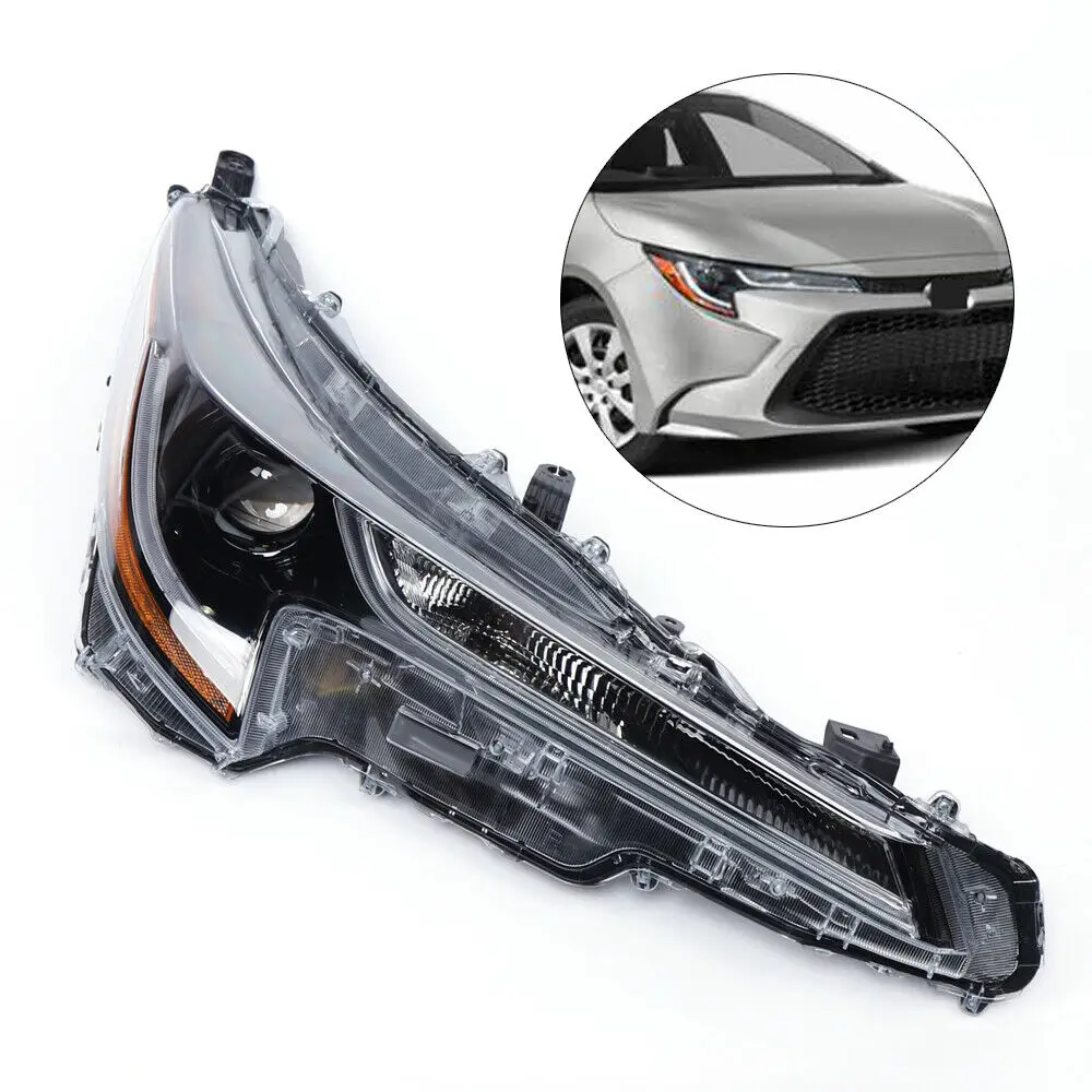 

Right Side LED Headlight Fits For 2020 2021 Toyota Corolla L LE Headlight Durable Passenger Side Head Light New