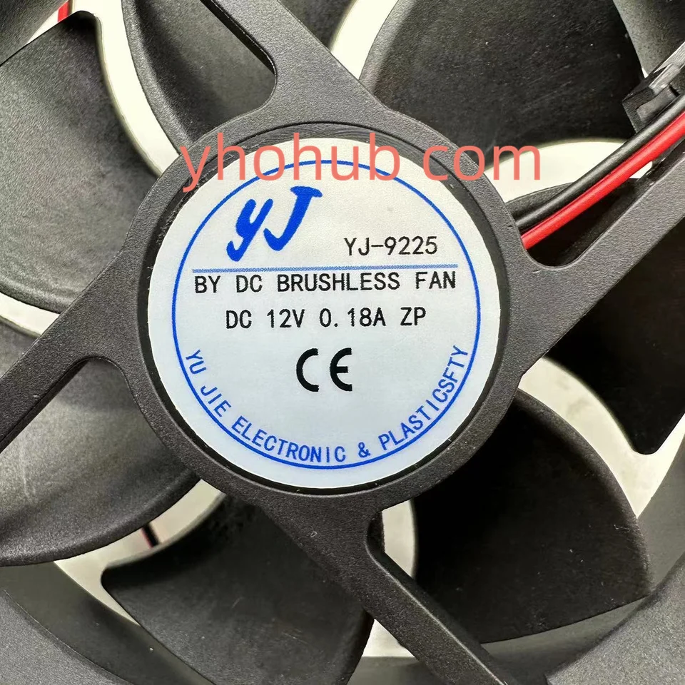YJ YJ-9225 DC 12V 0.18A 92x92x25mm 2-Wire Server Cooling Fan