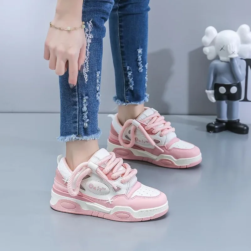 2024Brand Platform Sneakers Women's Height Increased Breathable Soft sole Running Shoe Luxury Microfiber Vulcanize Shoes for Men 5