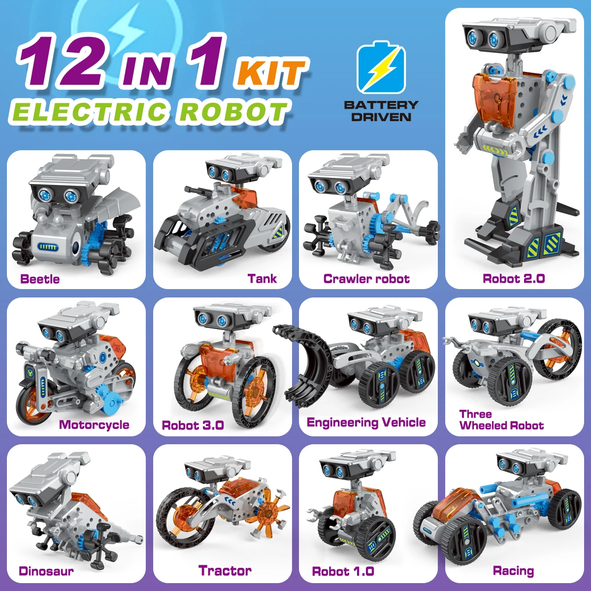 Juguete de Robot Solar 12 en 1 6