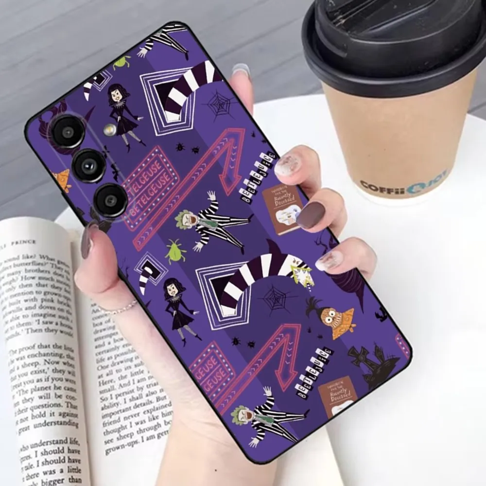 thumbnail image 1 of Funda de silicona suave negra B-Beetlejuice 2 para Samsung S24,23,22,30,21,10,9,Ultra,Plus,Lite,FE, 1 of 5