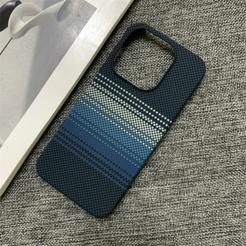 Luxury Slim Carbon Fiber Texture Frameless Phone Case with Heat Dissipation Matte Cover