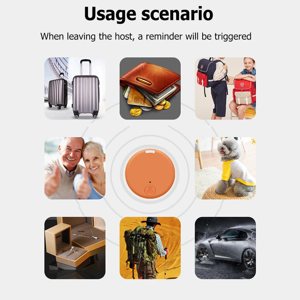 Tracking Finder Locator Portable Anti Lost Alarm Tag Long Battery Life Bluetooth-Compatible for Luggage Wallet Children Locating