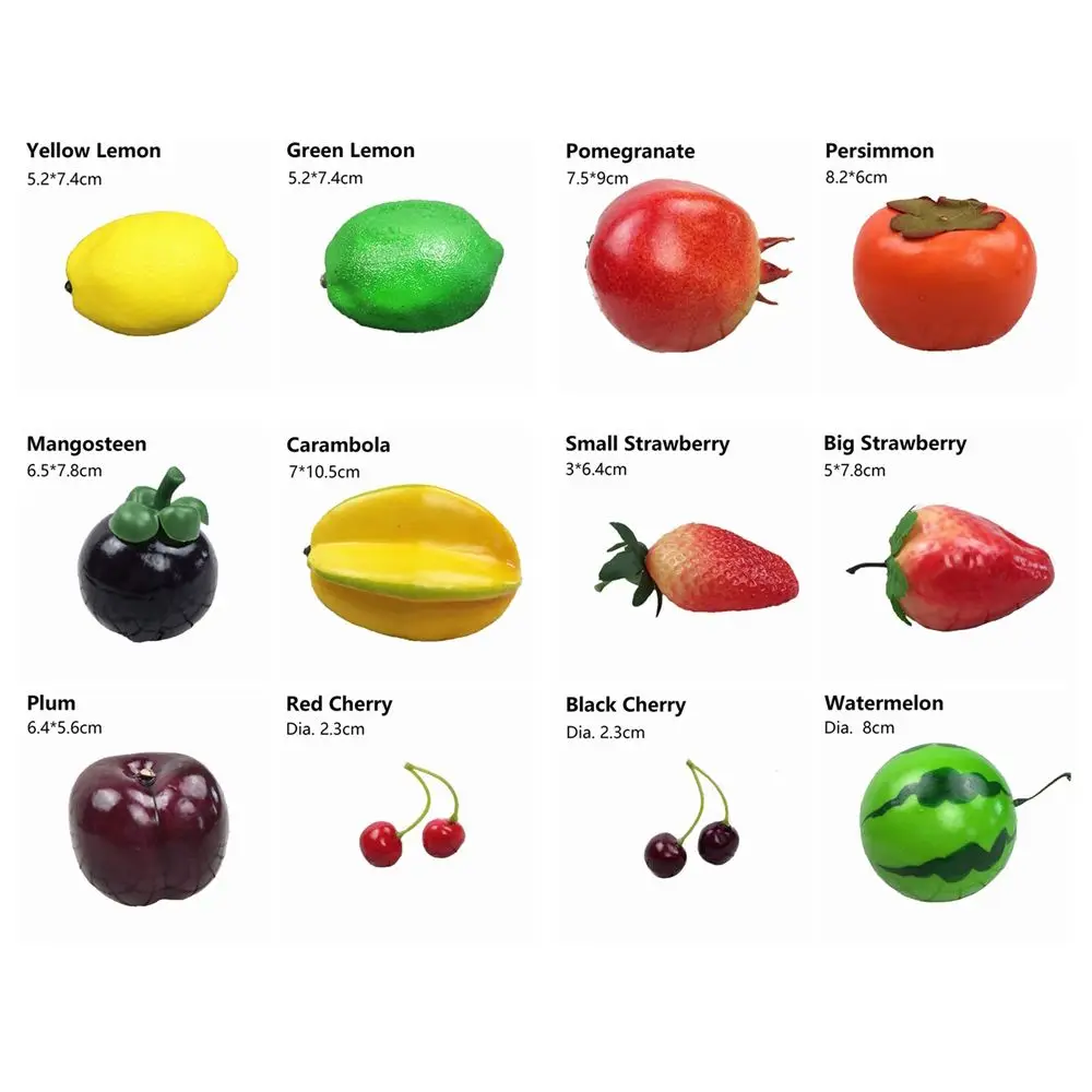 Food Model Home Decoration Desktop Ornament Party Supplies Artificial Apple Lifelike Orange Fake Peach Lemon Simulation Fruits artificial fruits and vegetables