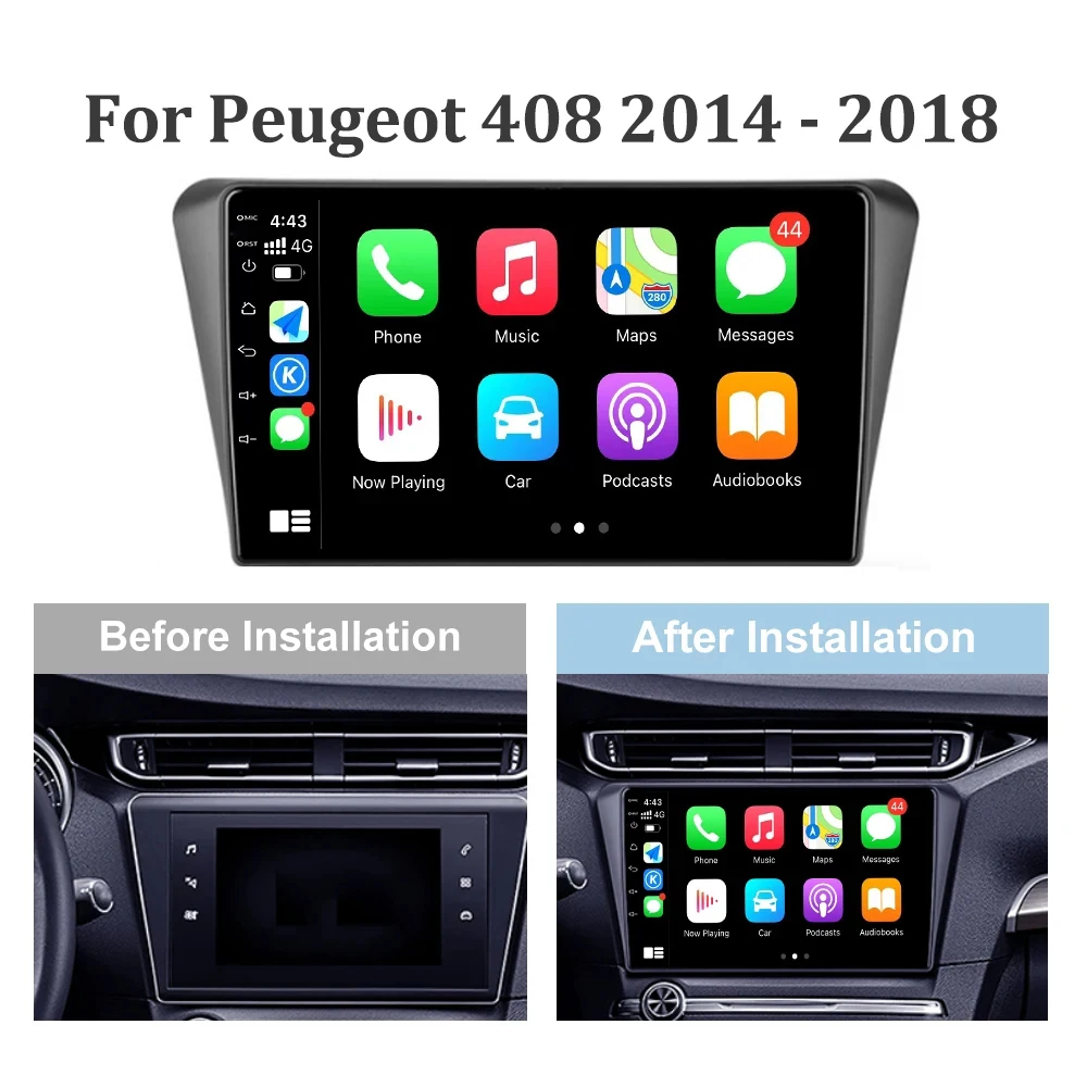 Ǫ 408 2014 2018 Ƽ̵  ÷̾, ȵ̵ 13 ī÷, ̼ GPS ׷, 9 ġ 360 ī޶, ڵ 