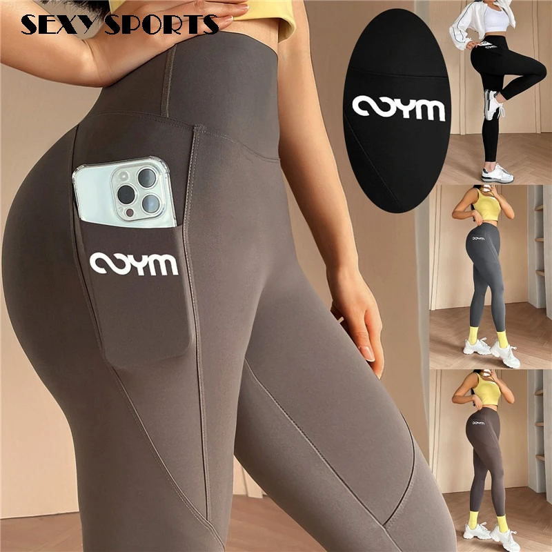 Yoga Pants With Pocket Women Fitness Straight Leg Leggings Gym Mujer