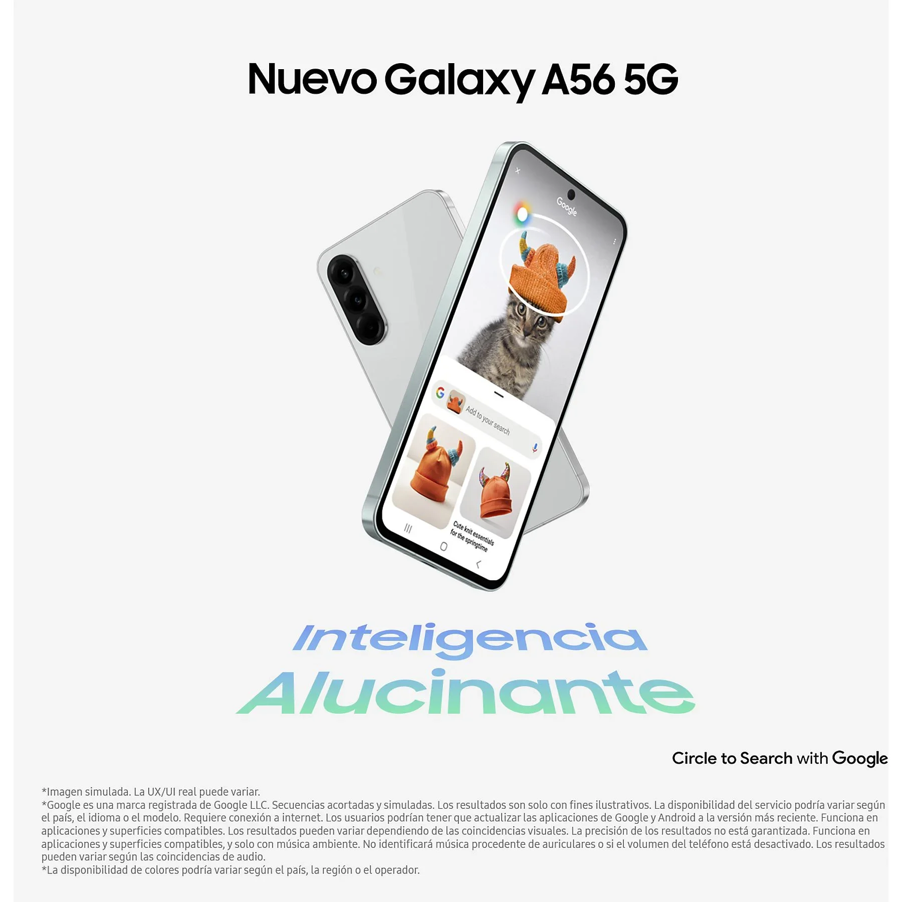 Smartphone Samsung Galaxy A56 5G | 8 GB di RAM 128 GB/256 GB | 6,7" Super AMOLED 120 Hz | Fotocamera da 50 MP + 12 MP + 5 MP | Android 15 | Batteria da 5000 mAh | Ricarica rapida 45 W | Doppia SIM/eSIM | - immagine 2