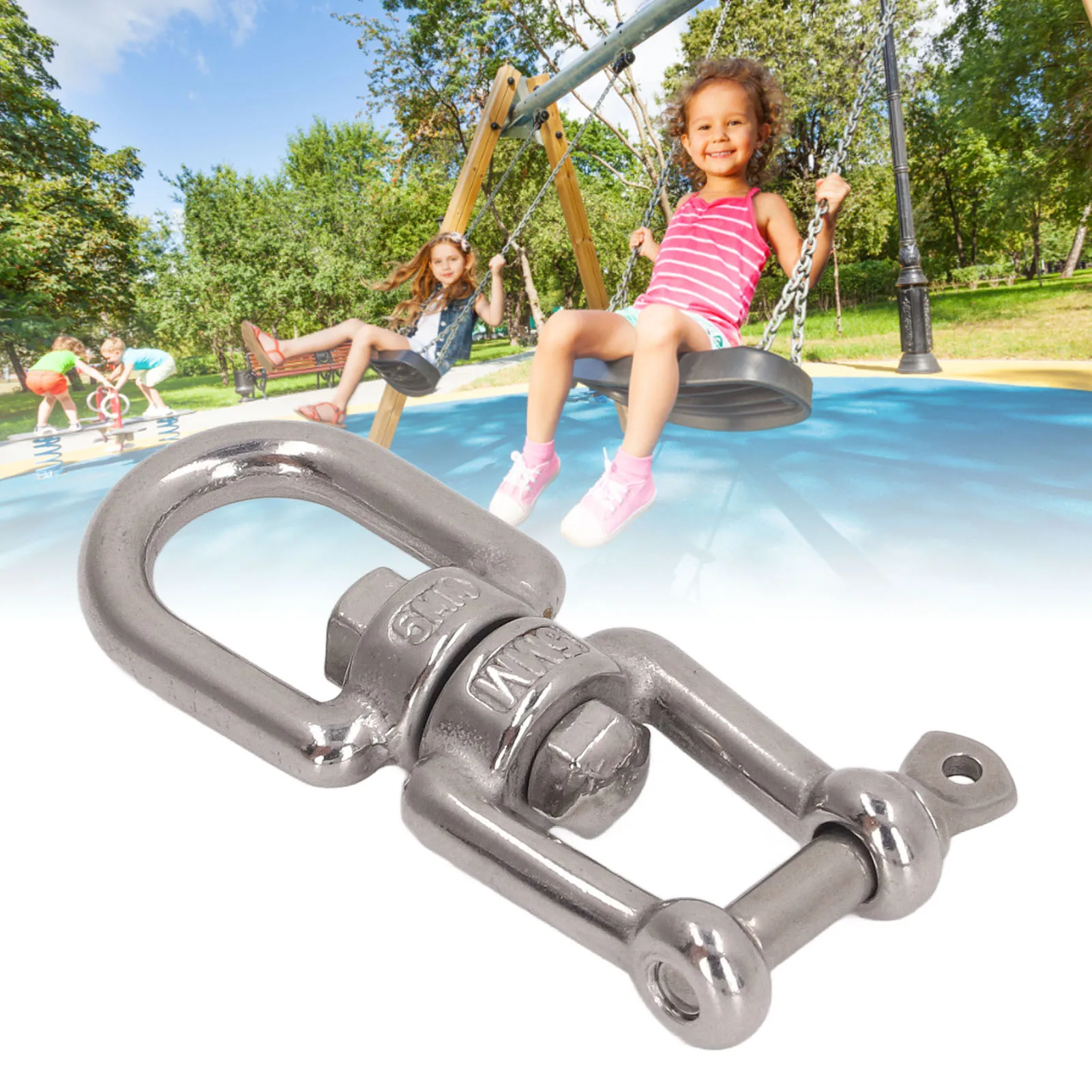 Rolling Shackle Device Sturdy Construction 304 Stainless Steel Heavy Duty Double Jaw Shackle For Yoga Chair For Climbing Rope double jaw shackle