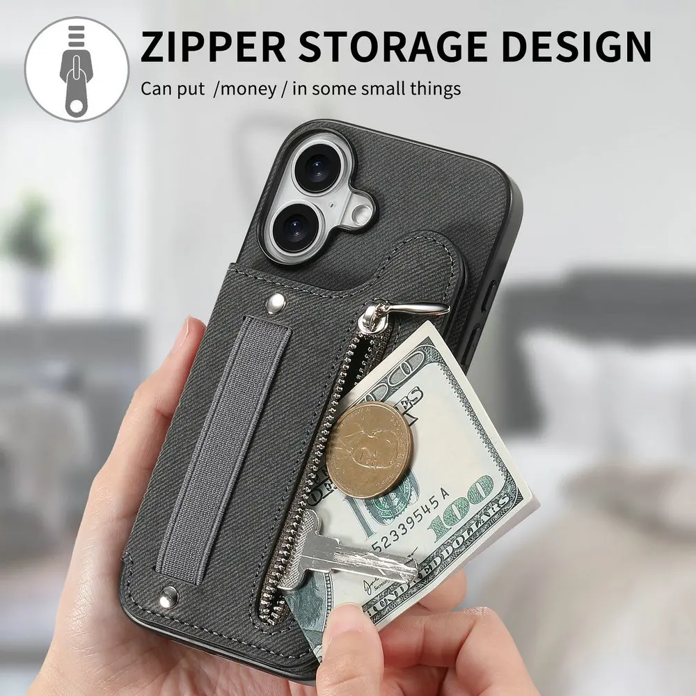 Luxury RFID Card Leather Zipper Case - Power 5G Edition