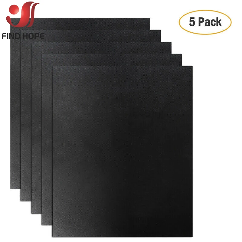 5Pcs/Set Non-stick BBQ Grill Mats Baking Mat Barbecue Tool Cooking Grilling Heat Resistance Easily Cleaned Kitchen Tools 40*33cm