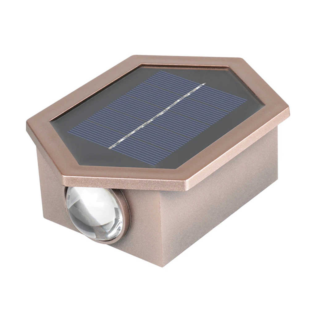 Solar LED Wall Spotlight Plastic Outdoor Sunlight Lamp Waterproof Sensory Switch Easy Installation Adjustable for Courtyard Park