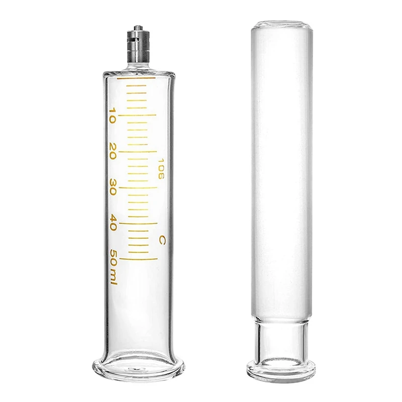 

Многоразовый стеклянный шприц Luer Lock, 4 упаковки, без иглы, 50 мл