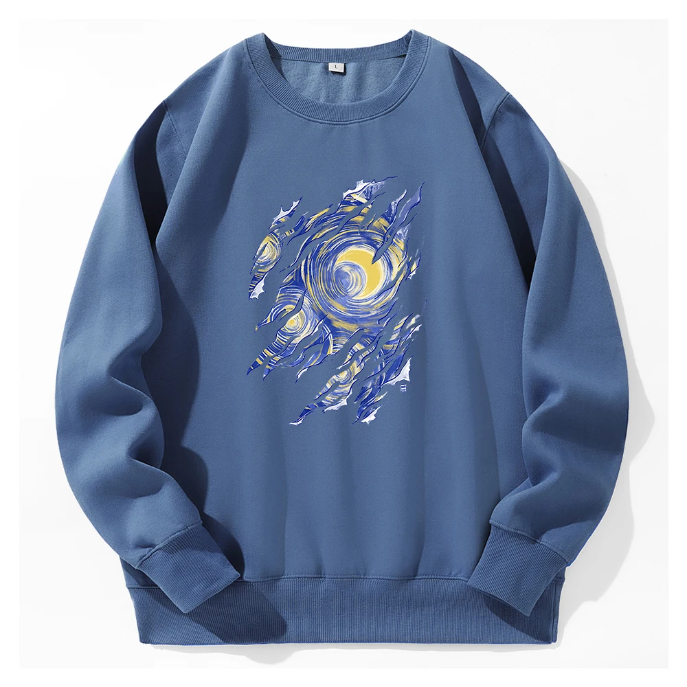 thumbnail image 1 of Sudadera con capucha de Noche Estrellada para hombre, ropa de calle de forro polar, holgada, básica, combina con todo, Vincent Van Gogh, 1 of 5