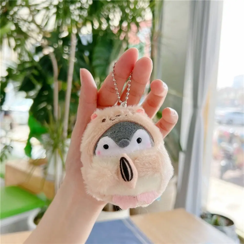 Creative Cartoon Penguin Keychain Plush Doll Key Ring PP Cotton School Bag Keychain Tourist Hat Decoration Key Pendant