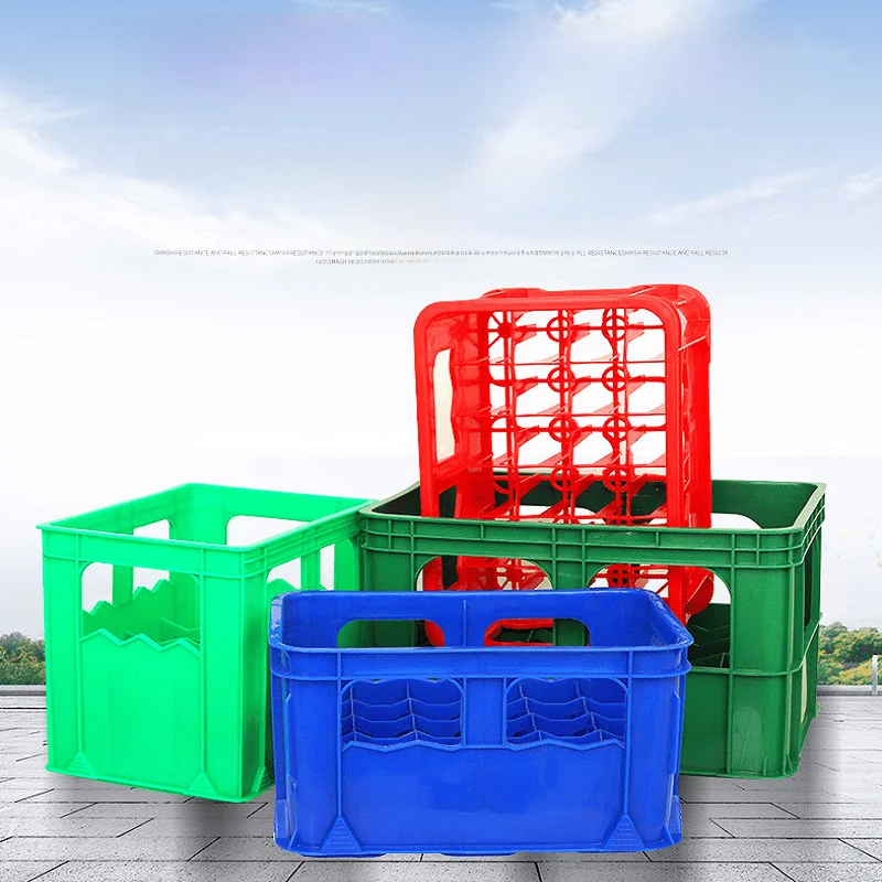 Thiened Plastic Beverage Storage Box Beer Wine Organizer 24 ids Car Household Storage Box Adult Simple Sle No Cover