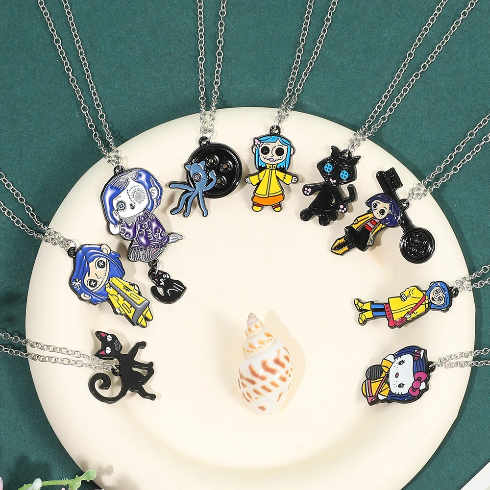 Coraline And Wybie Necklace Coraline Secret Door Pendant Necklace