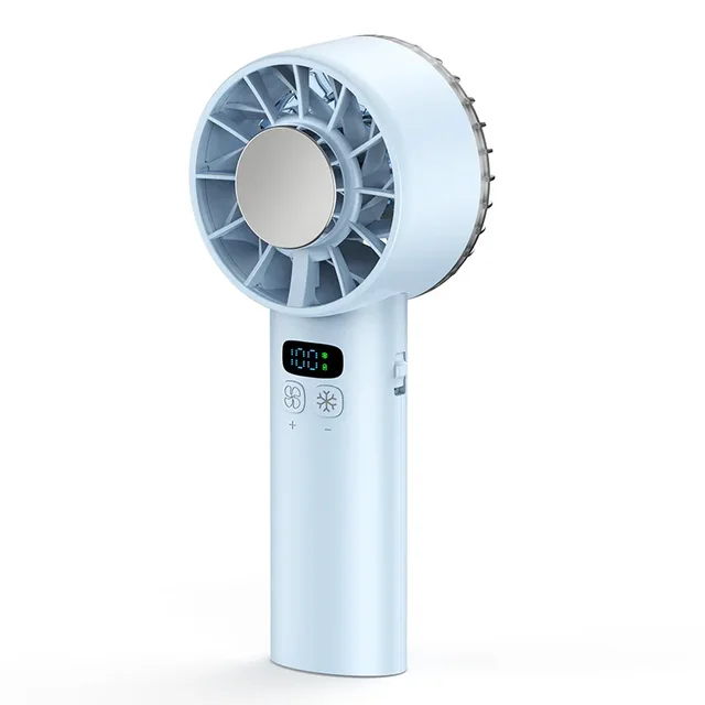 Ice compress high-speed cooling fan handheld fans USB Rechargeable portable mini fan LED Digital Display, Travel,Camping,Outdoor 6 Ice compress high-speed cooling fan handheld fans USB Rechargeable portable mini fan LED Digital Display, Travel,Camping,Outdoor 6