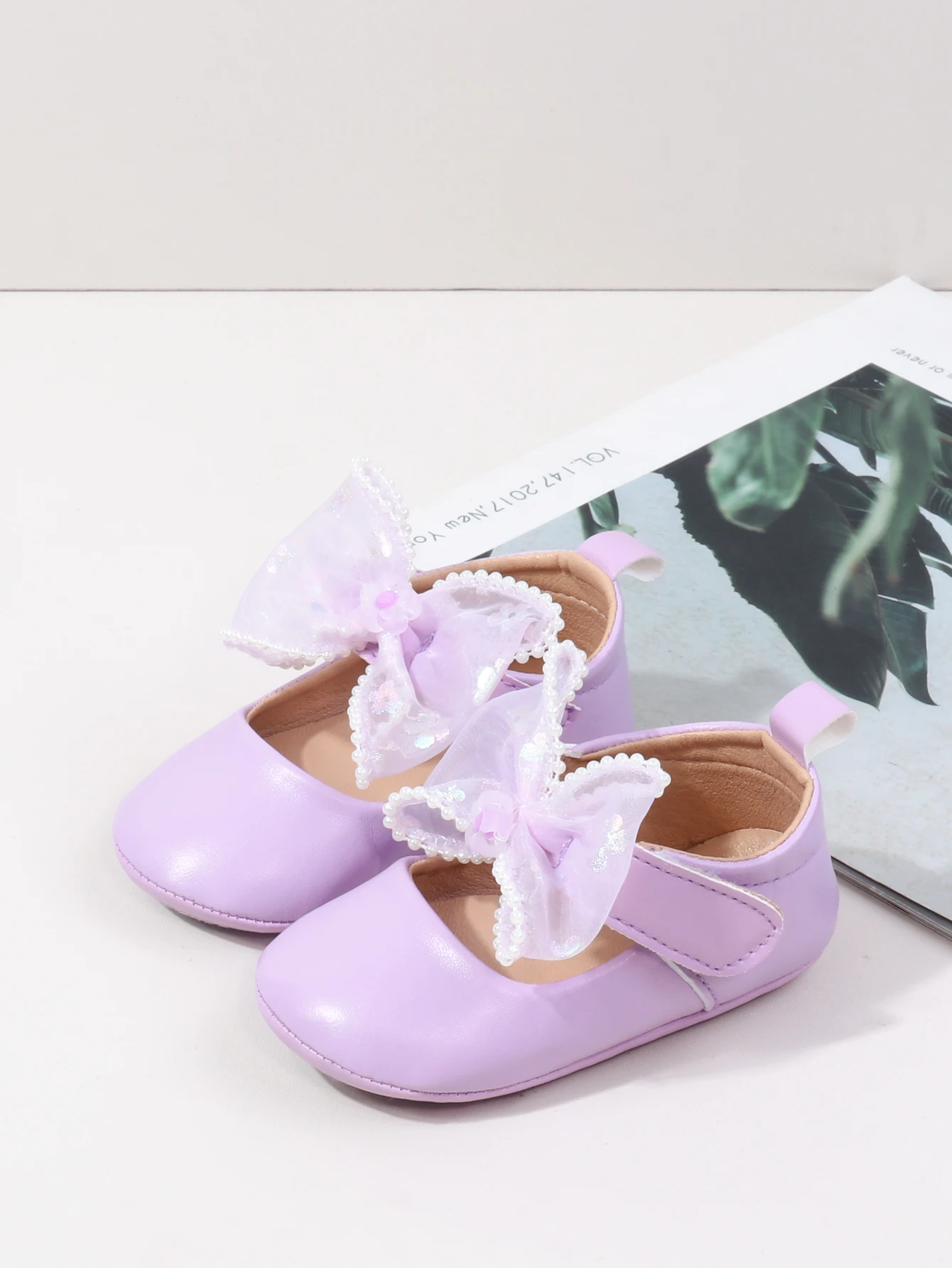 Neue matte Lederschuhe im Frühlings- und Herbststil, einzelne Schuhe mit Fliegen, Schuhe im Prinzessinnen-Stil für Babys, Lern- und Wanderschuh – Detail 4