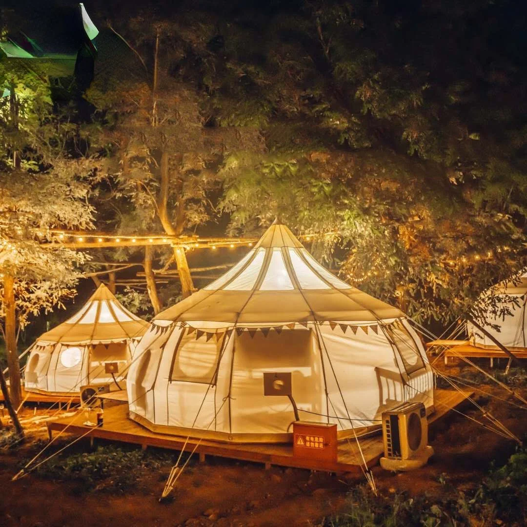 

tent factory hotel tent house for custom size Safari glamping cotton canvas resort tent