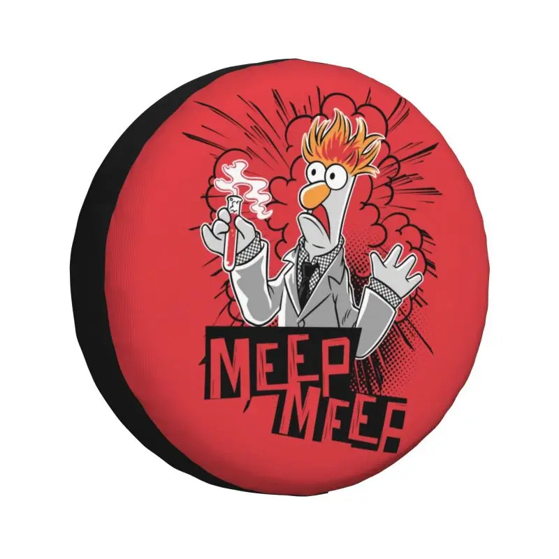 Kermit The Frog Anime Spare Tire Cover - Waterproof Universal 17 Inch Wheel Cover For RV SUV Truck