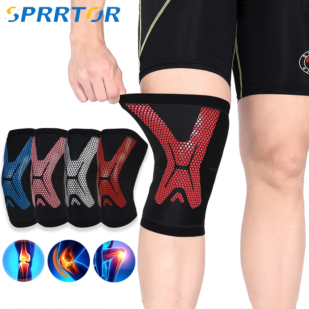 

1Pc Elastic Knee Brace Knee Compression Sleeve,Basketball And Volleyball Knee Support Nylon Knee Pads For Sports,Running,Cycling