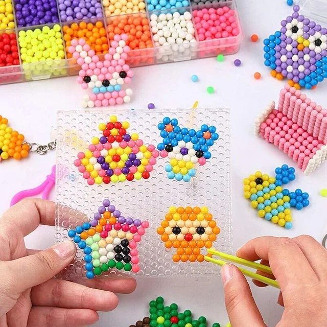 25600pcs Montessori 36 Colors Refill Beads Puzzle Crystal DIY Water Spray Beads Set Ball Games Handmade Magic Toys for Children 2