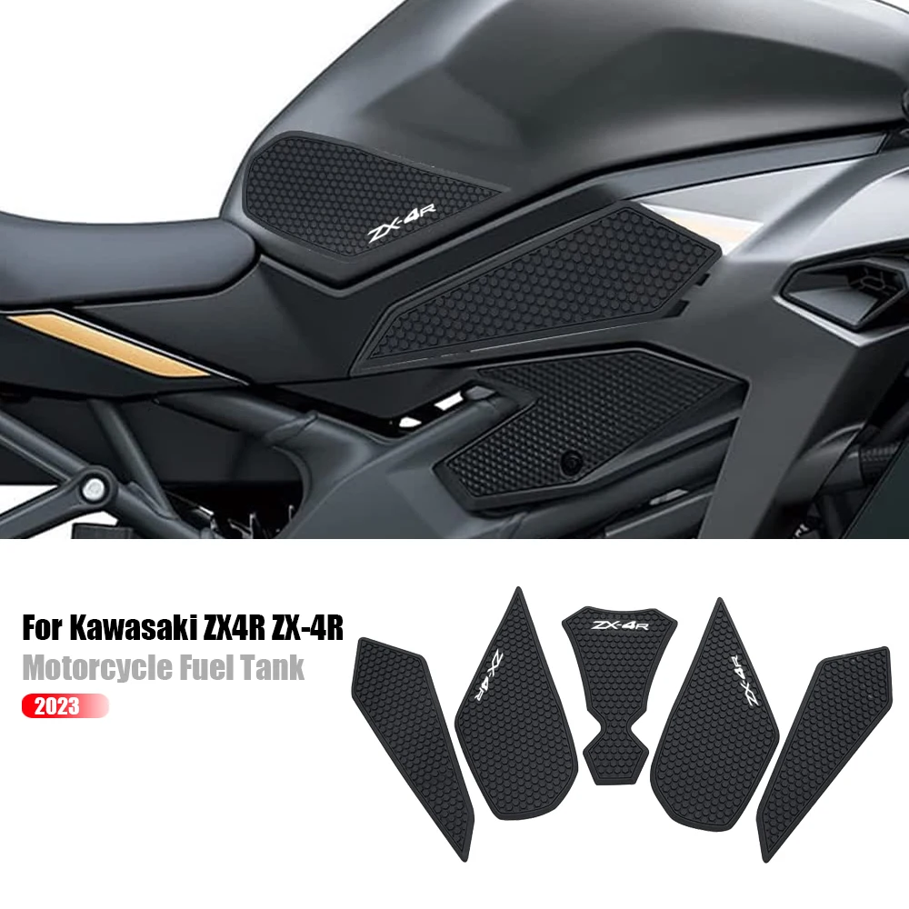 

2023 For Kawasaki ZX4R ZX-4R ZX4 R Motorcycle Fuel Tank Traction Side Pad Knee Grip Decal Protective Sticker