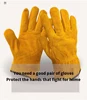 Men Work Gloves Soft Cowhide Driver Hunting Driving Farm Garden Welding Security Protection Safety Mechanic Glove 3