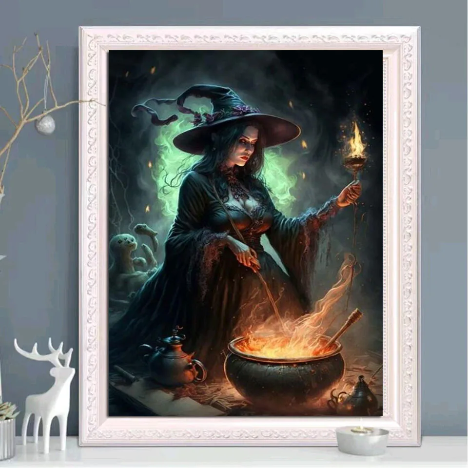 Diamond Painting - Full Round - Harry Potter Witch Broom Hat(40