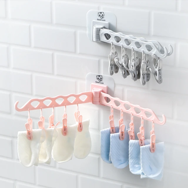 Tendedero De Ropa Plegable, Colgador De Pared, Organizador De Ropa